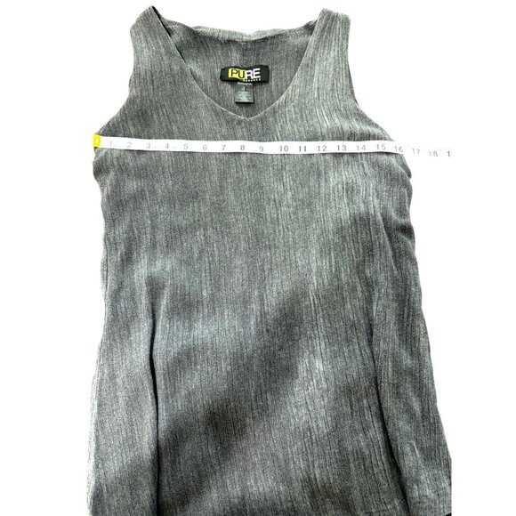 Pure Essence Gray Sleeveless Asymmetrical Layered Dress Lagenlook Womens Size M - Picture 5 of 7